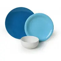 Hermia Concept , X0001509300000000000000000, service de table en céramique (18 pièces), 100 % CÉRAMIQUE, bleu, 26 cm