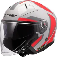 LS2 LS2OF603InfinityIIFocusGrisRouge06CasqueJet Taille S