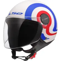 LS2 LS2OF558SphereLuxIIUrbyBlancBleuRouge06CasqueJet Taille L
