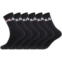 FILA Lot Chaussettes Tennis : 6 / Noir / 43-46