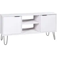 vidaXL Armoire TV New York Blanc Pin massif