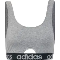 Adidas Soutien-gorge de sport gris chiné / noir