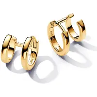Pandora Créoles doubles en or, (Acier inoxydable)
