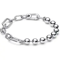 Pandora ME Perles de métal & bracelet à maillons, (20 cm, Argent sterling 925)