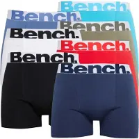 Bench Caleçons Malko sept-pack hommes - Noir/Light Teal/Marine/Rouge/Blanc/Kaki clair/Bleu
