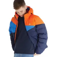Trespass Veste matelassée à capuche imperméable avec agencement junior garçons - Marine/Hot Orange/Bleu