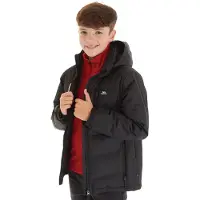 Trespass Veste à Capuche Matelassée Imperméable Figo Garçon Juniors Noir