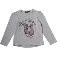 KOROSHI T-Shirt gris chiné / mûre / noir