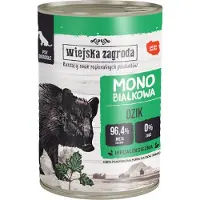 Wiejska zagroda Aliment humide mono-protéique au sanglier pour chiens 6 x 400 g