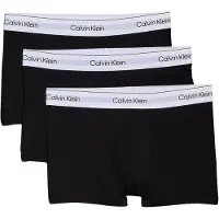 Calvin Klein Cotton Stretch Shorty Trunks 3-Pak Sort Str. L 3 stk.
