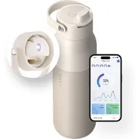 LARQ Bouteille Purevis 2 23 oz - Purificateur d'eau UV avec application autonettoyante Hydratation Tracking Filtre Paille Panque dtachable