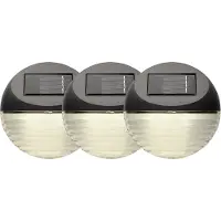 Star Trading Appliques solaires LED ''Fency'', set de 3, brun, 11x11cm, blanc chaud, extérieur