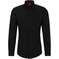 HUGO pour homme. 50289499 Chemise Kenno noire (37), Casuel, Fête, Coton, Manche longue