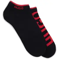 HUGO Lot de deux paires de chaussettes basses en coton mélangé à logos