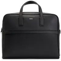 BOSS pour homme. 50483563 Mallette en cuir Zair noir (OSFA), Casuel, Classique