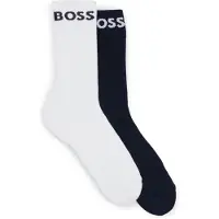 BOSS Chaussettes bleu foncé / blanc