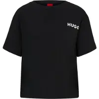 HUGO T-shirt de pyjama Relaxed en jersey stretch à logo contrastant