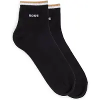 BOSS Lot de deux paires de chaussettes à rayures emblématiques au niveau des chevilles