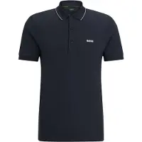 BOSS T-Shirt 'Paule 4' bleu nuit / blanc