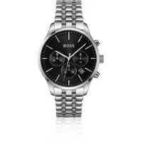 BOSS Montre à affichage analogique 'AVERY' noir / argent / blanc