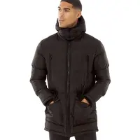 French Connection Veste zippée Parka Homme noire