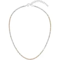 BOSS Collier ajustable avec strass transparents et couleur champagne