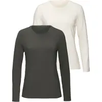 LASCANA T-shirt écru / gris