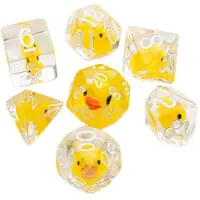 GameGenic Rubber Duck Rpg Dice 7 Pieces Jaune Enfants