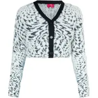 Swirly Cardigan noir / blanc