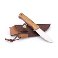 ØYO Oyo Femunden Knife W/ Leather Sheath, couteau de plein air, brun