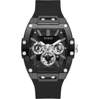 GUESS Montre à affichage analogique 'PHOENIX' noir / argent