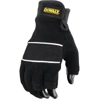 DeWalt DPG214LEU Gant De Travail Performance - Noir - 3 Doigts - Taille L