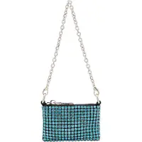 NAEMI Sac bandoulière turquoise / noir / argent