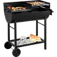 Tepro Barbecue au charbon de bois 'Detroit' incl. roues en plastique grille chromée 55 cm Ø