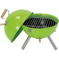 Tepro Barbecue au charbon de bois Mini-barbecue sphérique Crystal vert pomme, surface de cuisson : env. 29,5 cmØ