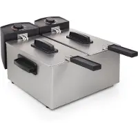 Princess Friteuse double 6 L 3600 W argentée 183123