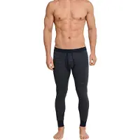 Schiesser Sous-vêtements longs 'Feinripp Melange' bleu foncé / gris