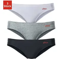 s.Oliver Red Label Slip gris chiné / rouge / noir / blanc cassé