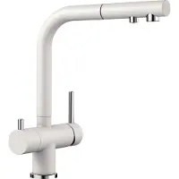 BLANCO FONTAS-S II look SILGRANIT blanc granit argenté