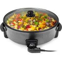 Tristar PZ-9145 Gril multifonctionnel XXL - Rond - Noir - Métal - 7,5 l - Couvercle amovible - 1 m (PZ-9145)