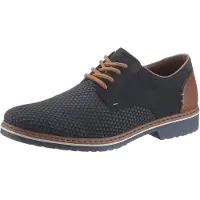 Rieker Chaussures Namur/Ambor pour hommes, chaussures de ville, lacets, bleu, élégantes