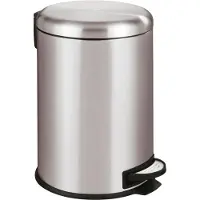 Wenko Tret LEMAN inox 20 L Poubelle avec abaissement automatique Salle de bain WC