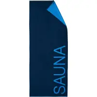 Dyckhoff GmbH Saunatuch Saunalaken Liegetuch XL 80 x 200 cm Oeko-Tex coton bleu foncé/bleu clair (80 x 200 cm)