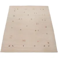 Paco Home Tapis de salon à poils courts, motif ethnique géométrique, fait main, Gabbeh, dimensions 160 x 230 cm