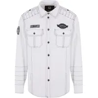 Brandit Chemise 'Luis' noir / blanc