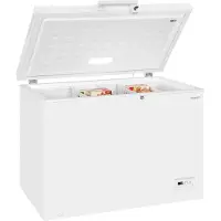 Exquisit Congélateur bahut GT320-HE-041D blanc | Volume utile : 308 L | Appareil 2 en 1 | Congélation rapide | Congélation 4* | Roulettes