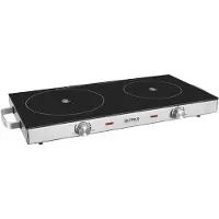 Gutfels COOK 4010 Plaque de cuisson double - 2 zones de cuisson à circuit unique, 2900 Watt, Vitrocéramique, Noir