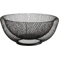 Barlife - Corbeille À Pain Ou Fruits Métal Chromé Noire Noir