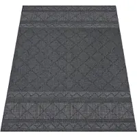 Paco Home Tapis d'extérieur en lin tissé moderne Boho Ethno résistant aux intempéries extérieur Dimension 300x400 cm