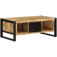 vidaXL Table basse 90x50x36 cm Bois massif rugueux Mango